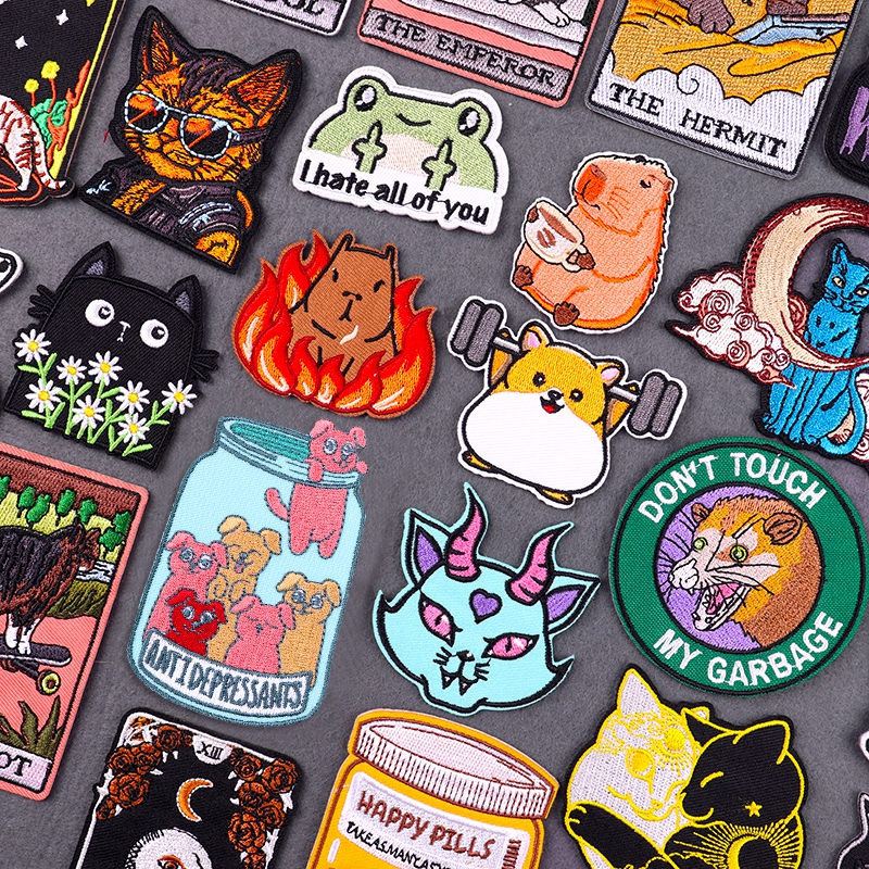 Streetwear Brand Stickers - Hippie Cartoon Animal Iron On Patches
