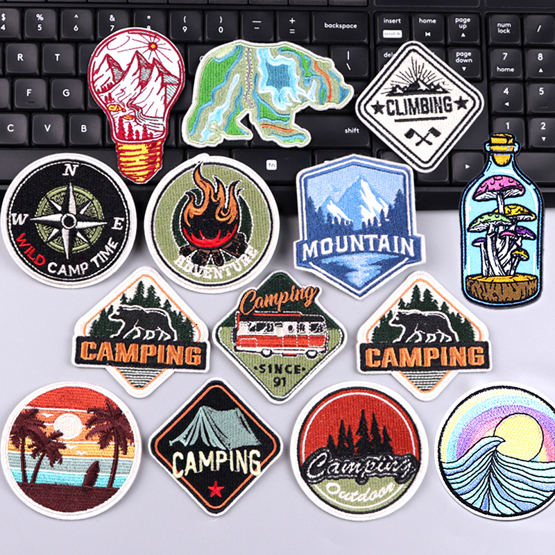 Hiking Patches For Clothing Na - Streetwear Brand Stickers ulasan dan harga
