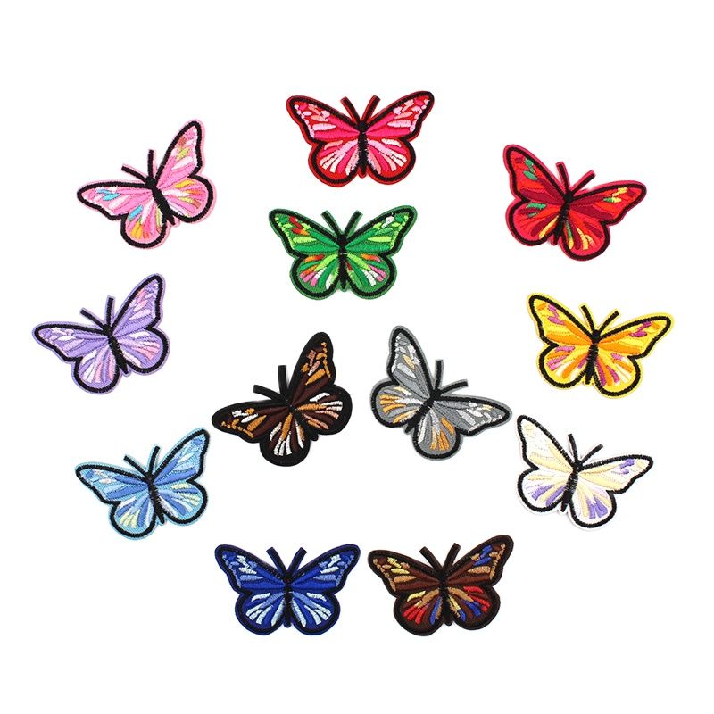 12pcs Iron On Butterfly Patche - Streetwear Brand Stickers ulasan dan harga