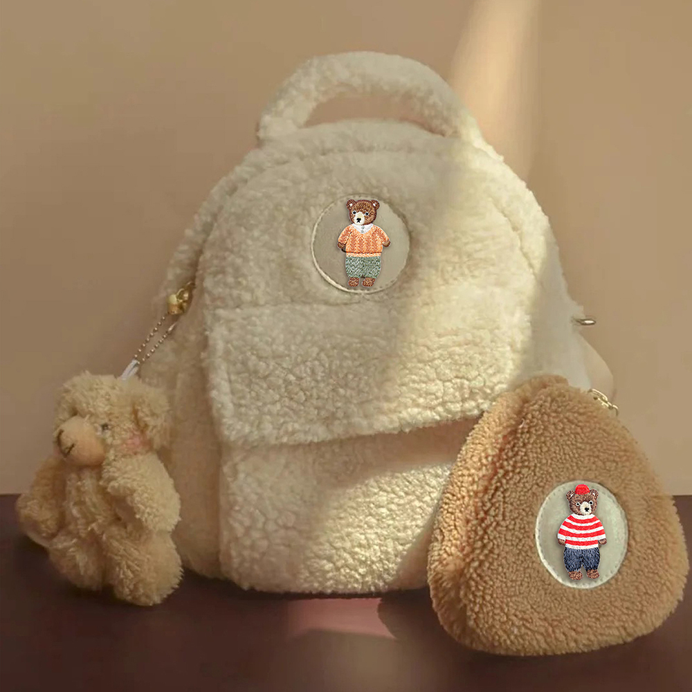 AHYONNIEX Bear Family Embroide - Streetwear Brand Stickers ulasan dan harga