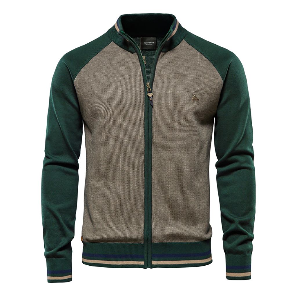 AIOPESON Spliced Cardigan Men  - Quality Streetwear Brand ulasan dan harga