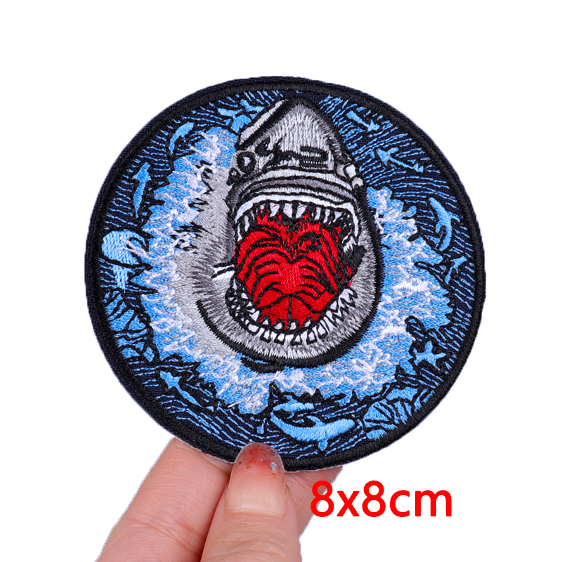 Wave/Dolphin Shark Patch Outdo - Streetwear Brand Stickers ulasan dan harga