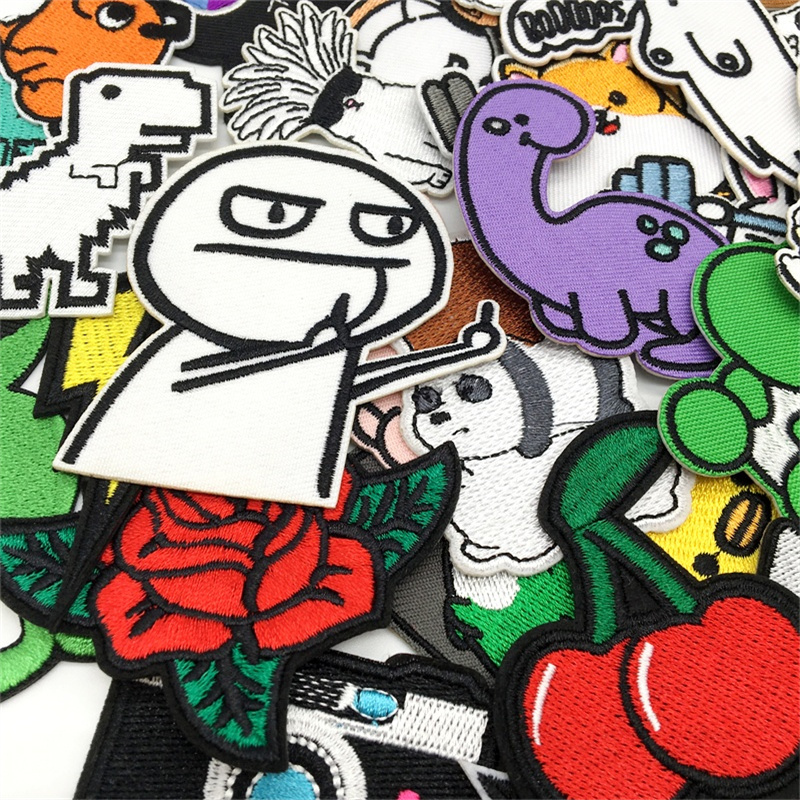 10/15pcs Amine Patches Lot Emb - Streetwear Brand Stickers ulasan dan harga