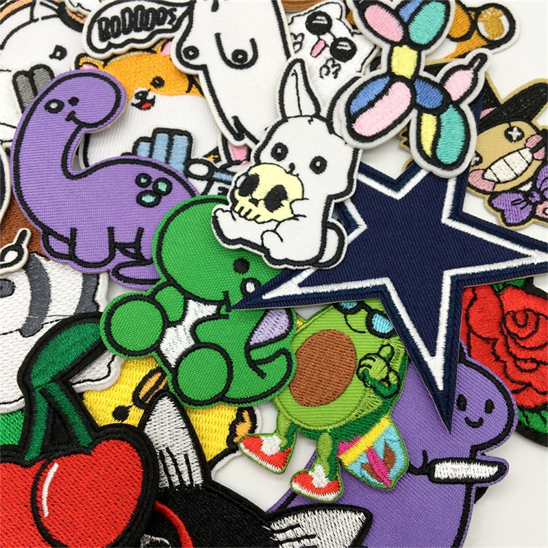 10/15pcs Amine Patches Lot Emb - Streetwear Brand Stickers ulasan dan harga