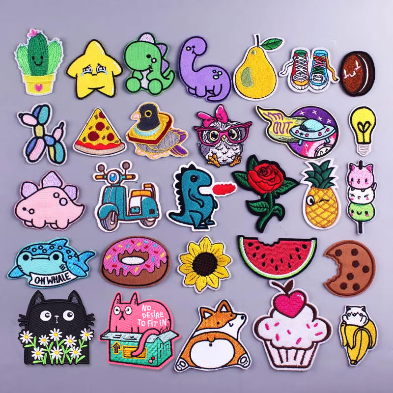 Cute Animals Dinosaur Patch Ir - Streetwear Brand Stickers ulasan dan harga
