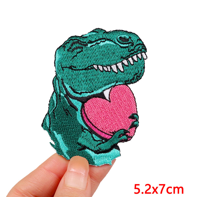 Cute Animals Dinosaur Patch Ir - Streetwear Brand Stickers ulasan dan harga