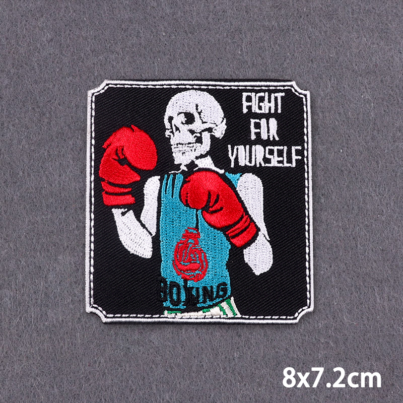 Rock And Roll Embroidery Patch - Streetwear Brand Stickers ulasan dan harga